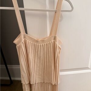 Club Monaco Pleated Tank Top in soft pink